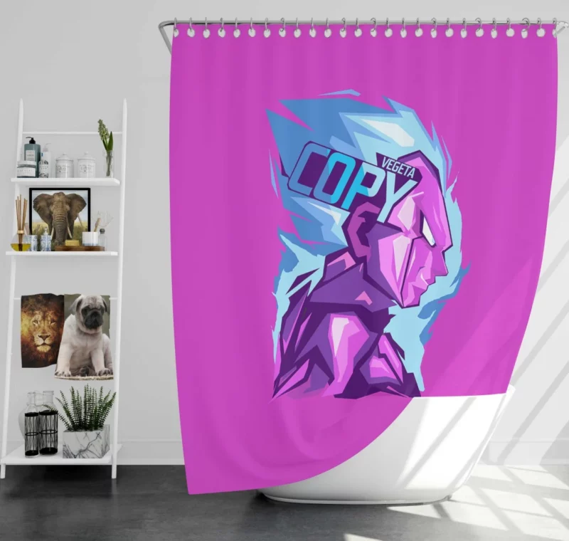 Warrior Path Vegeta Journey Anime Shower Curtain