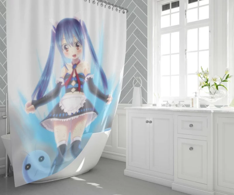 Wendy Marvell Dragon Slayer of Fairy Tail Anime Shower Curtain 1