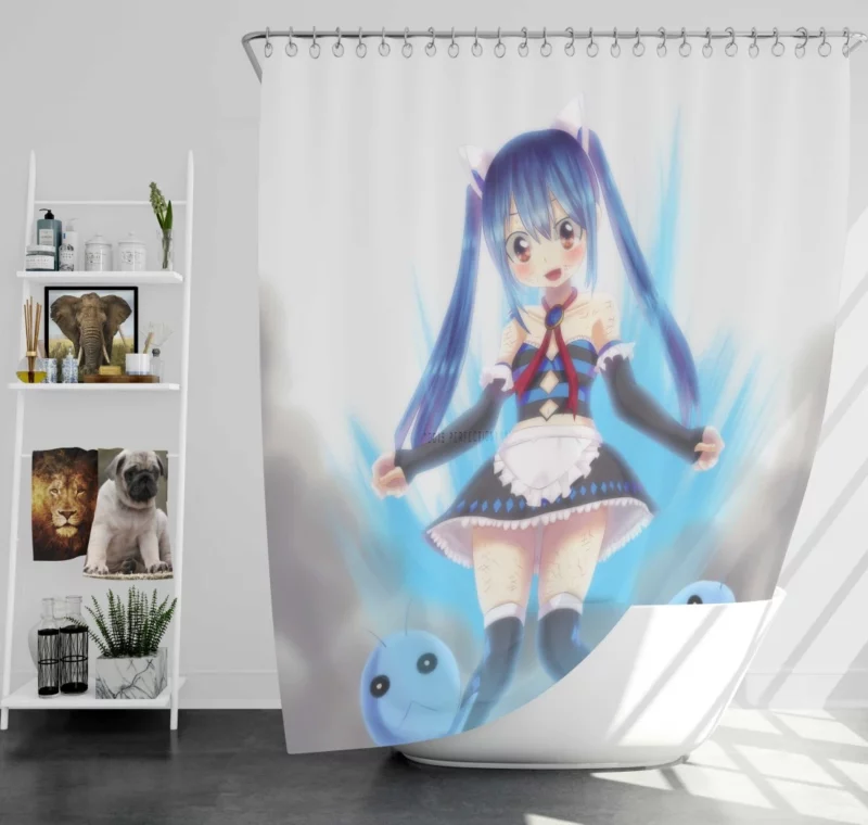 Wendy Marvell Dragon Slayer of Fairy Tail Anime Shower Curtain