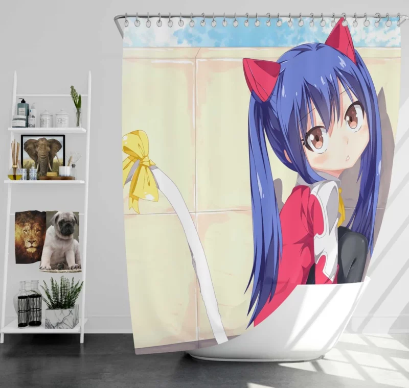 Wendy Marvell Fairy Tail Healing Light Anime Shower Curtain