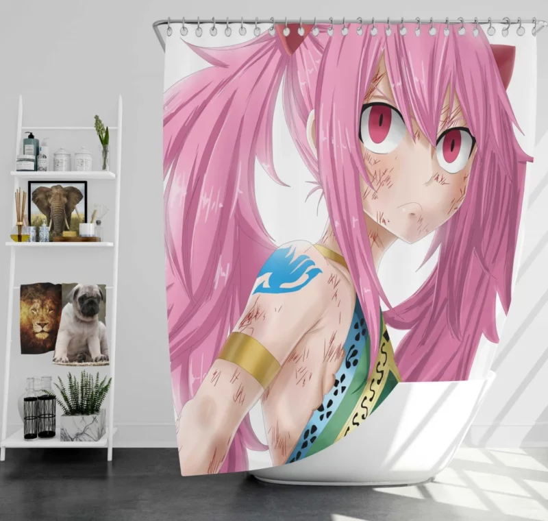 Wendy Marvell Wings of Friendship Anime Shower Curtain