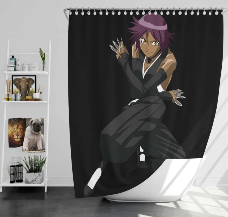 Yoruichi Shihôin Catlike Grace Anime Shower Curtain