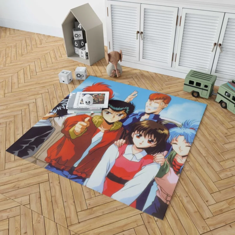 YuYu Hakusho Group Shot Epic Teamwork Anime Rug 1