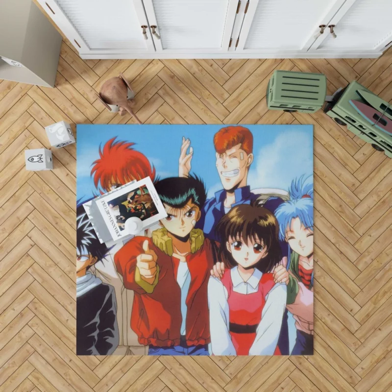 YuYu Hakusho Group Shot Epic Teamwork Anime Rug