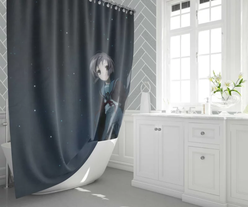 Yuki Nagato Chronicles of an Observer Anime Shower Curtain 1