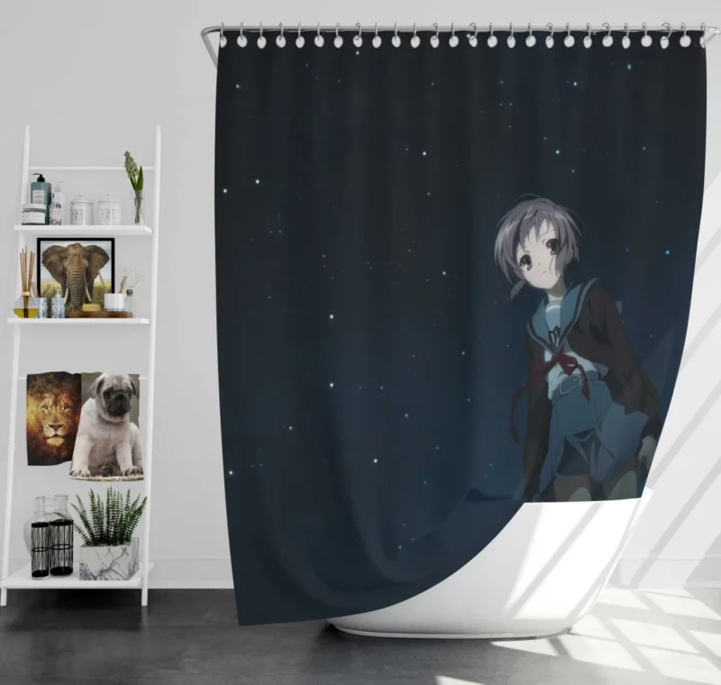 Yuki Nagato Chronicles of an Observer Anime Shower Curtain