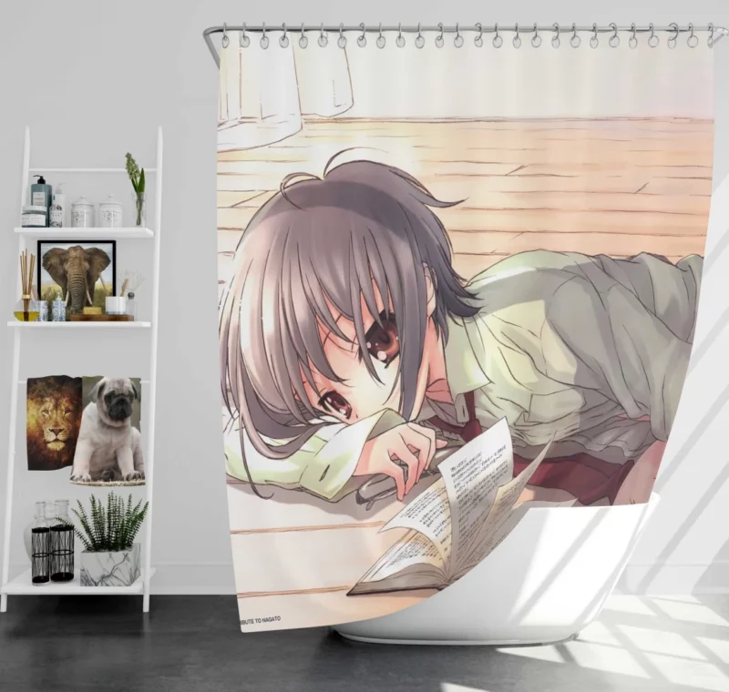 Yuki Nagato Cosmic Observer Anime Shower Curtain