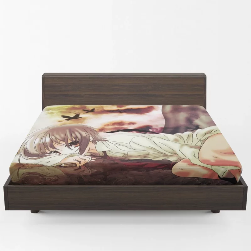 Yuki Nagato Enigma in Haruhi Suzumiya Anime Fitted Sheet 1