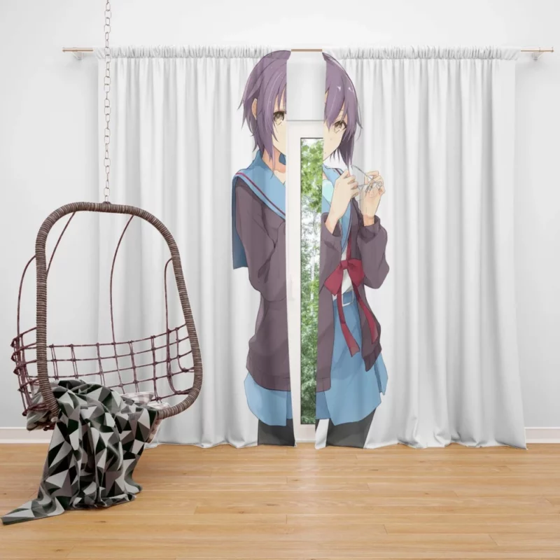 Yuki Nagato Enigma within Haruhi Suzumiya Anime Curtain