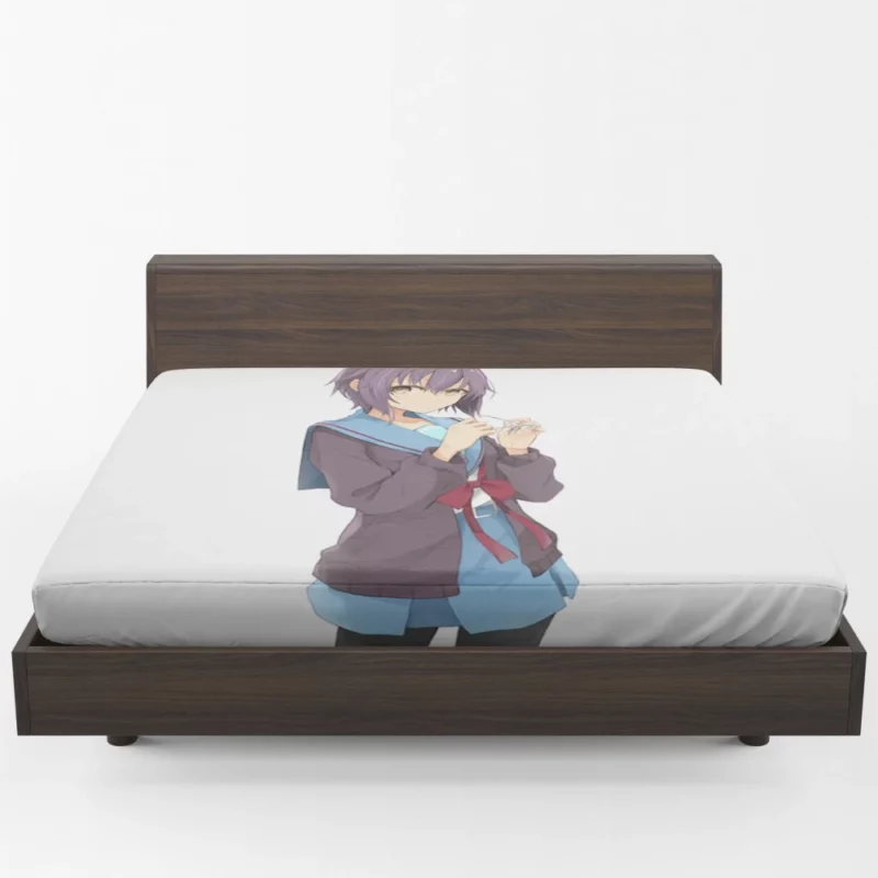 Yuki Nagato Enigma within Haruhi Suzumiya Anime Fitted Sheet 1