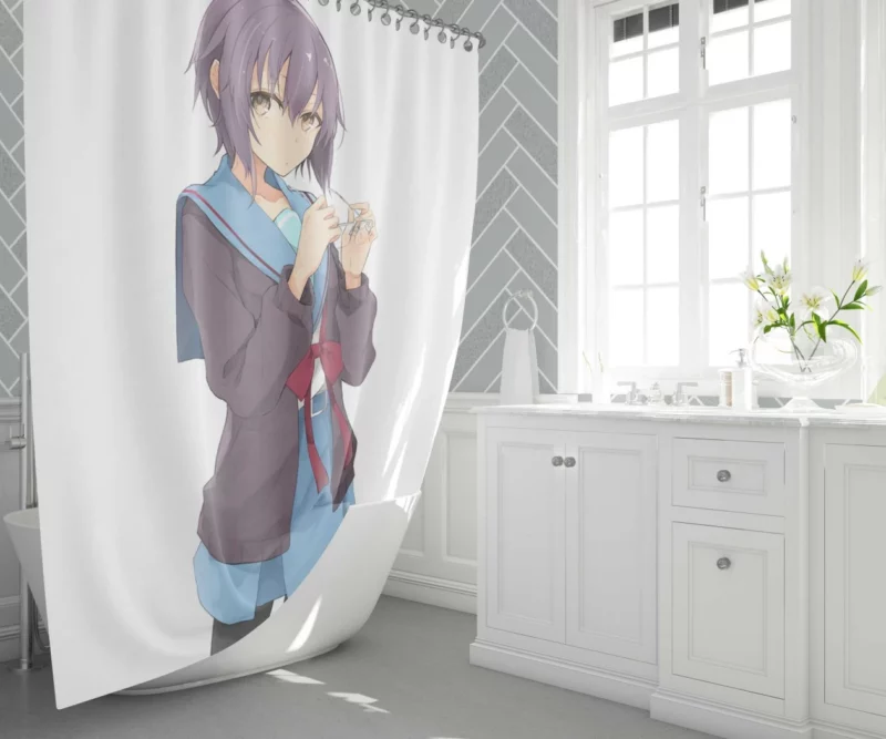 Yuki Nagato Enigma within Haruhi Suzumiya Anime Shower Curtain 1