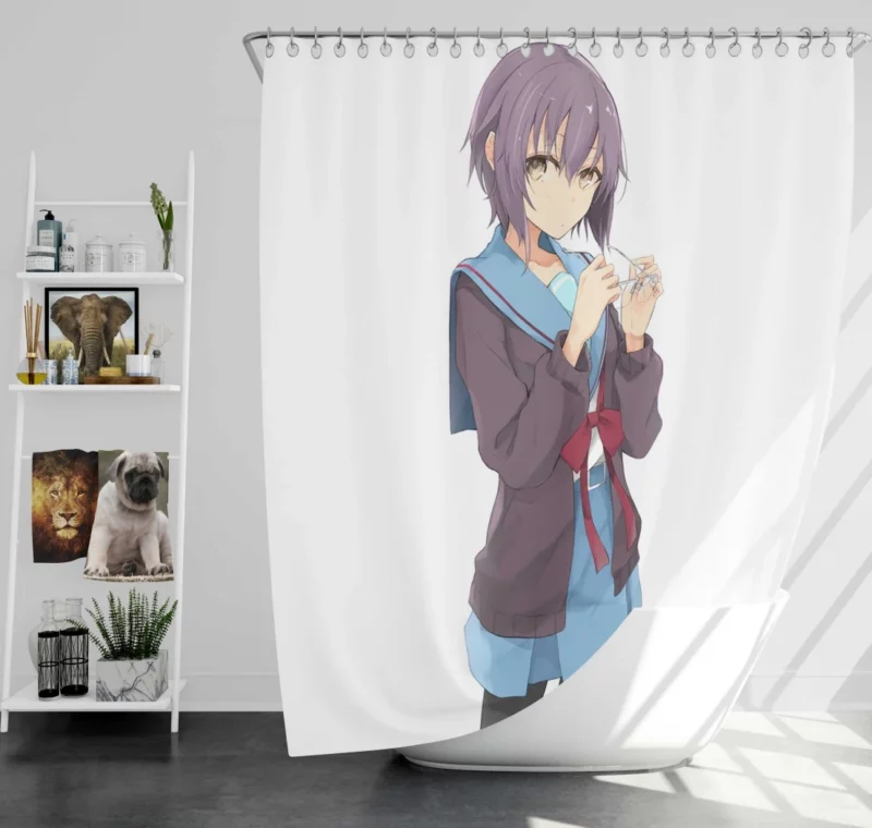 Yuki Nagato Enigma within Haruhi Suzumiya Anime Shower Curtain