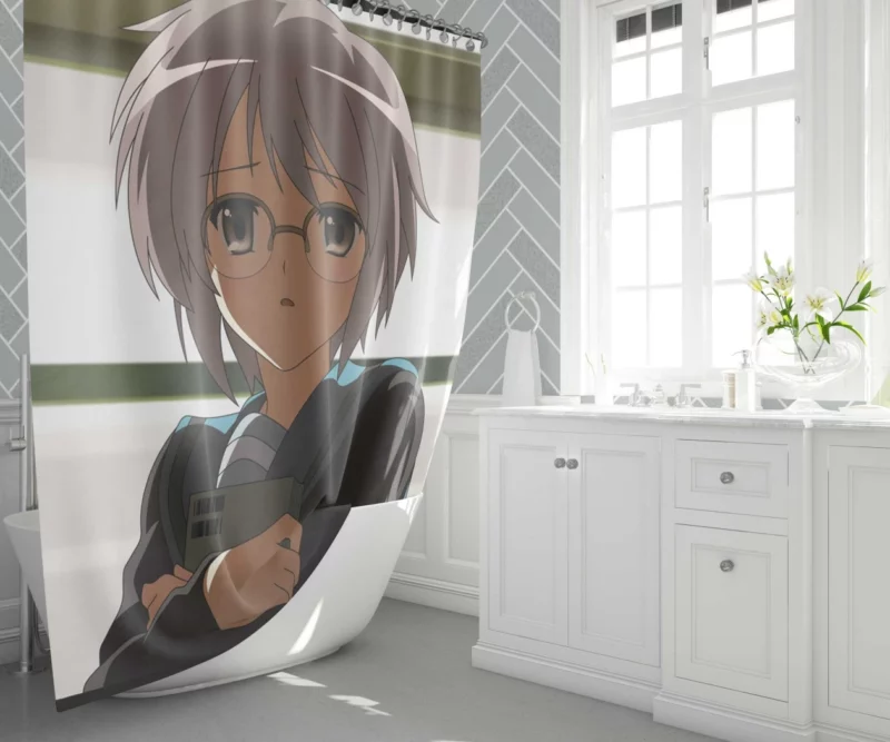 Yuki Nagato Immaterial Observer Anime Shower Curtain 1