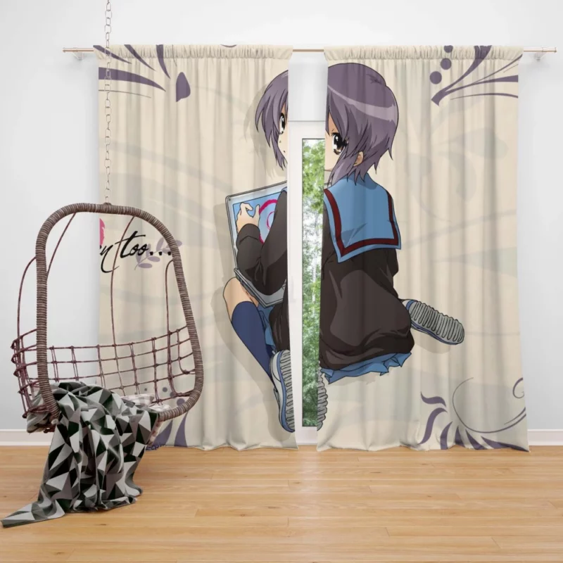 Yuki Nagato Mysterious Existence Anime Curtain