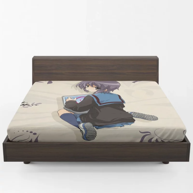 Yuki Nagato Mysterious Existence Anime Fitted Sheet 1