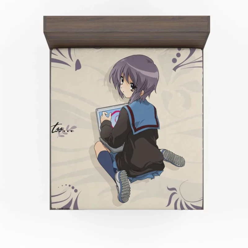 Yuki Nagato Mysterious Existence Anime Fitted Sheet