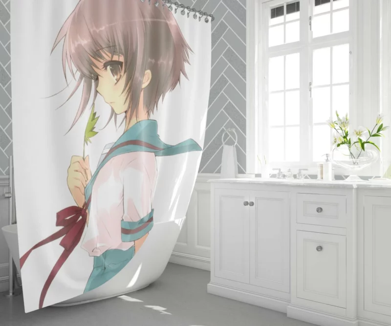 Yuki Nagato Silent Chronicles Anime Shower Curtain 1