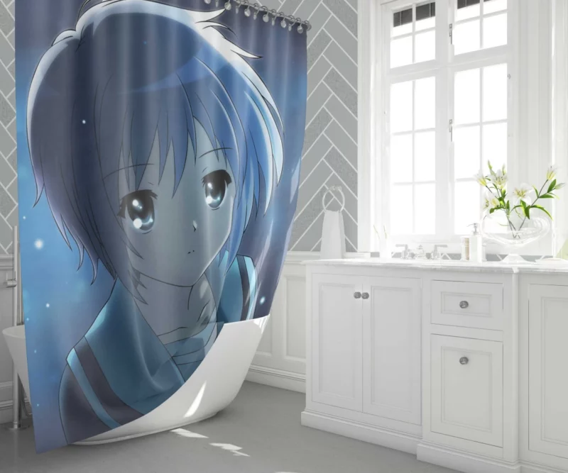 Yuki Nagato Silent Observer Anime Shower Curtain 1