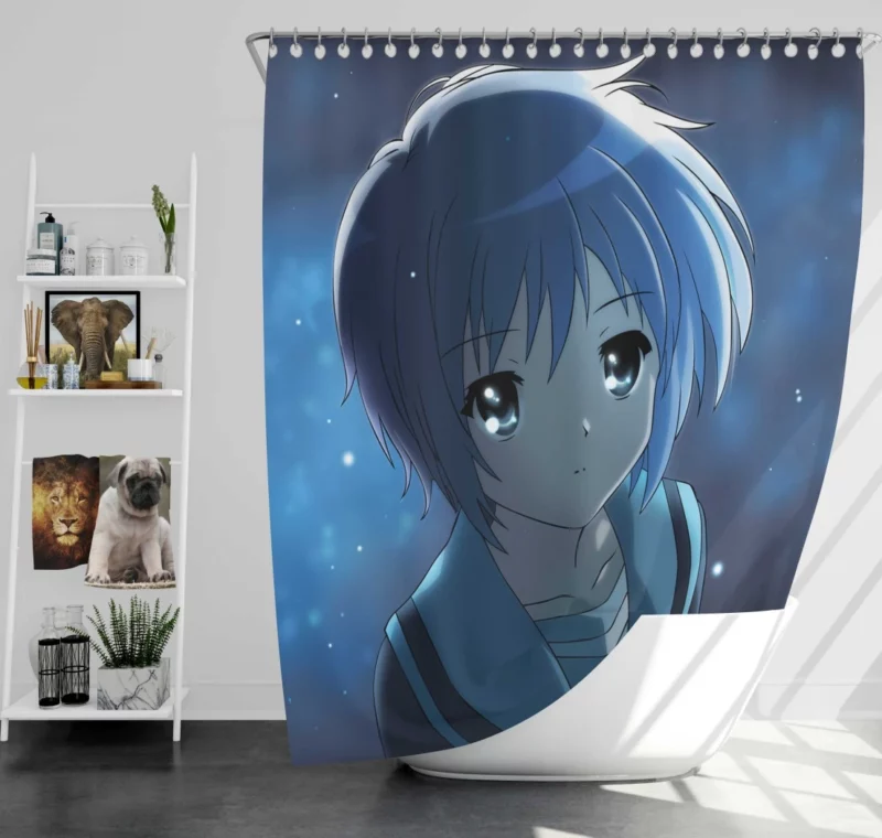 Yuki Nagato Silent Observer Anime Shower Curtain