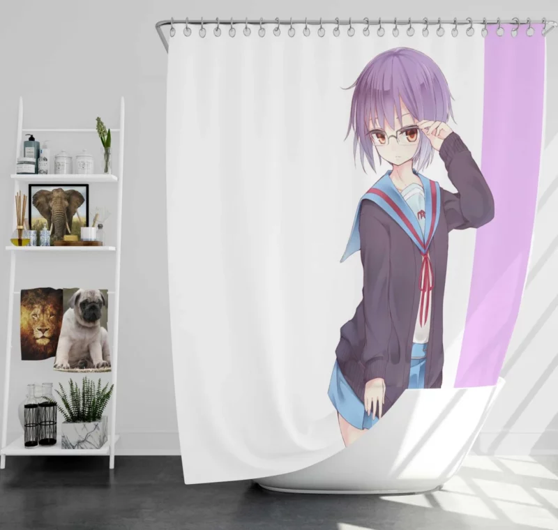 Yuki Nagato Timeless Watcher Anime Shower Curtain