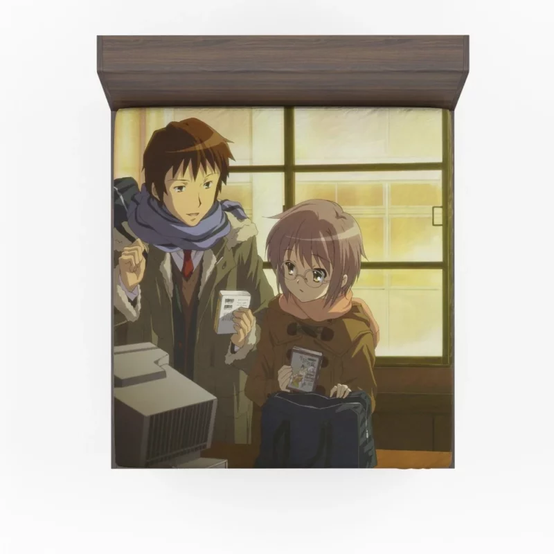 Yuki Nagato and Kyon Haruhi Duo Anime Fitted Sheet