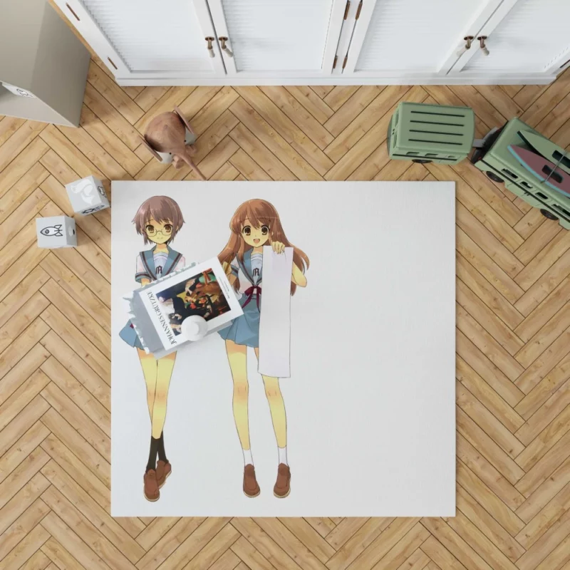 Yuki Nagato and Mikuru Asahina SOS Brigade Pair Anime Rug