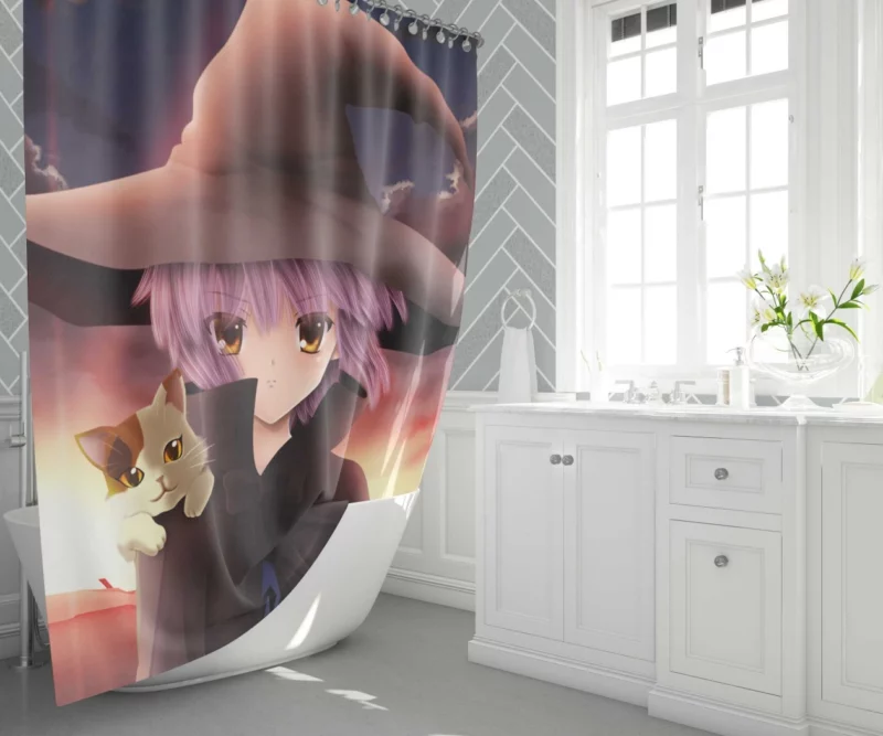 Yuki Nagato and Shamisen Melancholy Harmony Anime Shower Curtain 1