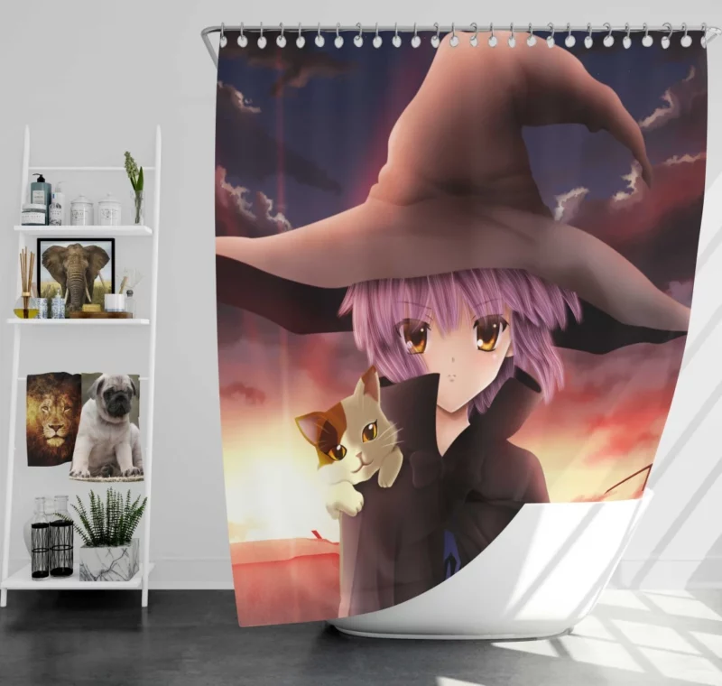 Yuki Nagato and Shamisen Melancholy Harmony Anime Shower Curtain