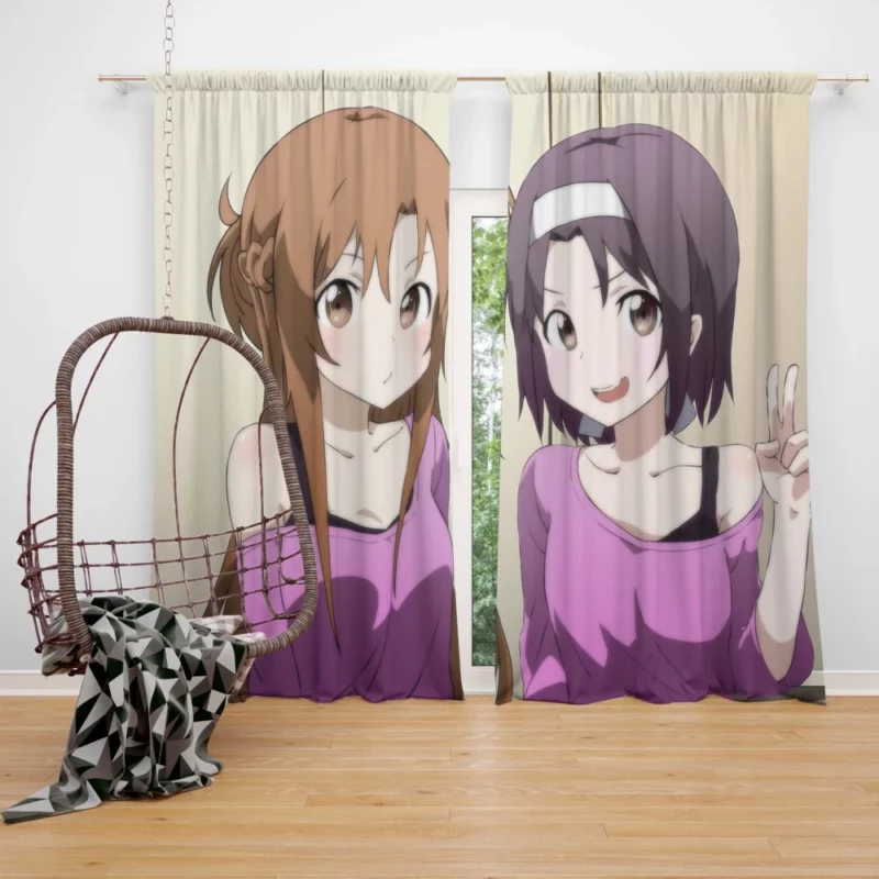 Yuuki Konno Mirroring Asuna Yuuki Spirit Anime Curtain