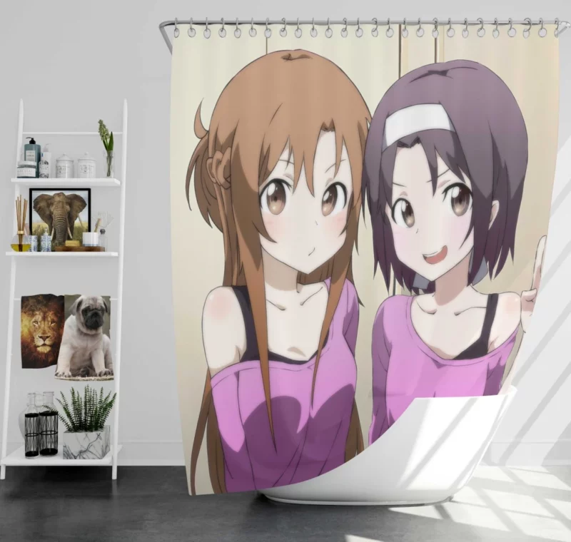 Yuuki Konno Mirroring Asuna Yuuki Spirit Anime Shower Curtain