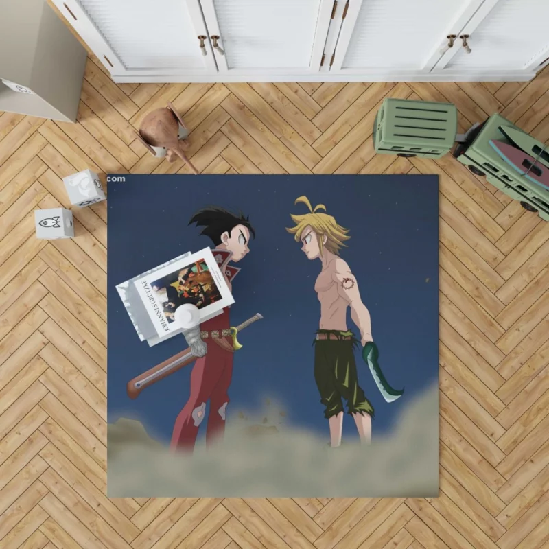 Zeldris and Meliodas Sibling Rivalry Anime Rug