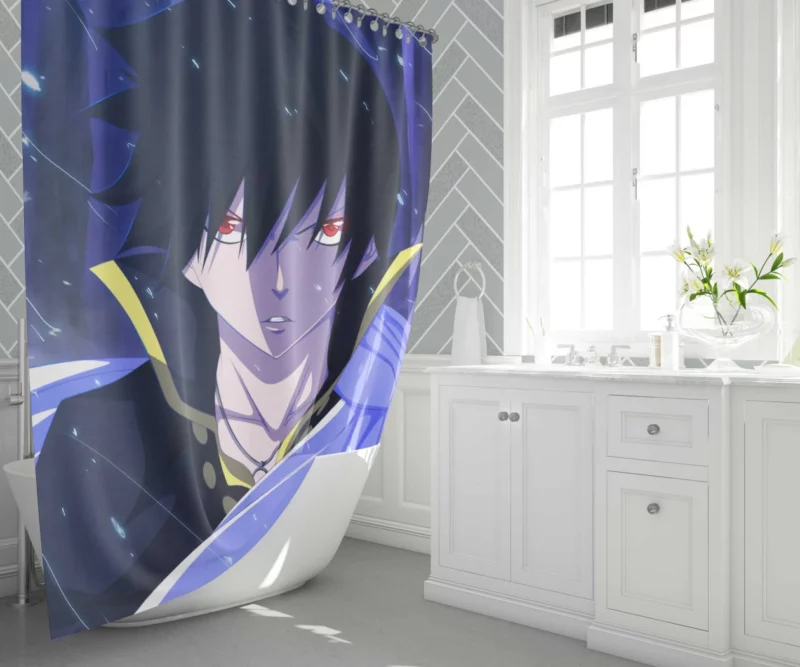 Zeref Dragneel Cursed Immortality Anime Shower Curtain 1