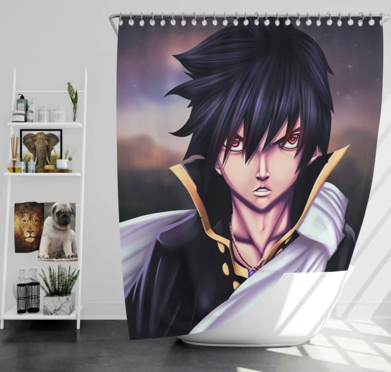 Zeref Dragneel Dark Magic Master Anime Shower Curtain