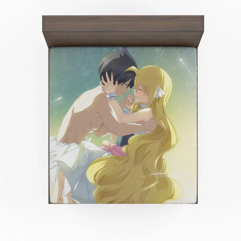 Zeref and Mavis Tragic Love Story Anime Fitted Sheet