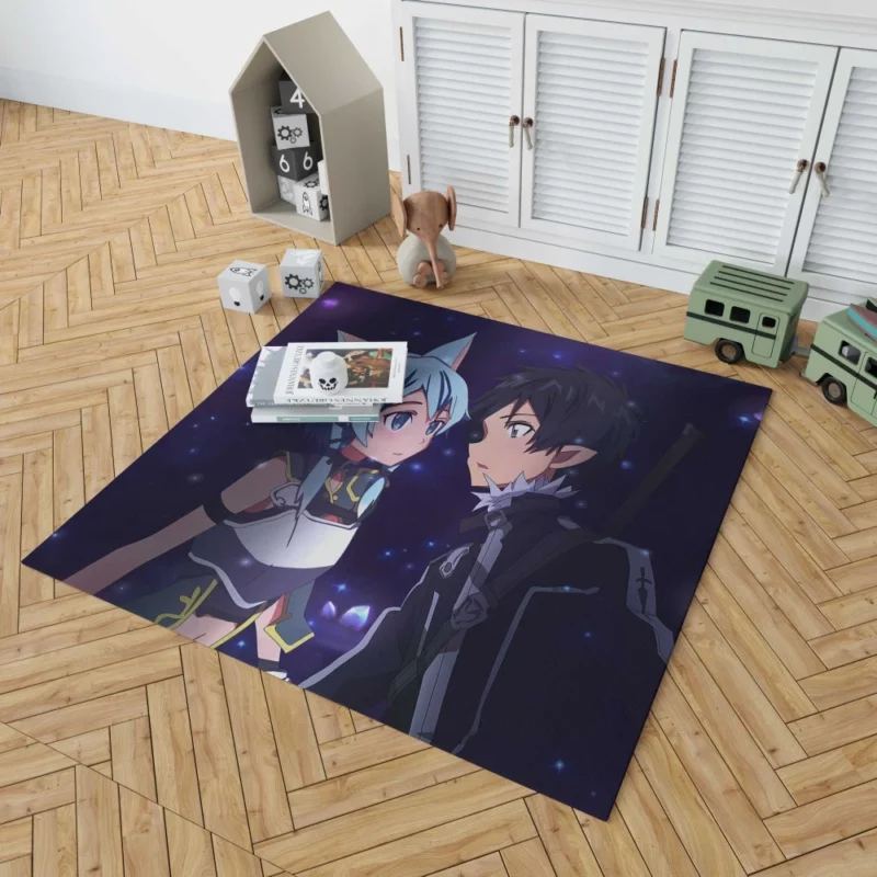 Zeref and Ochaco Uraraka Unexpected Alliance Anime Rug 1