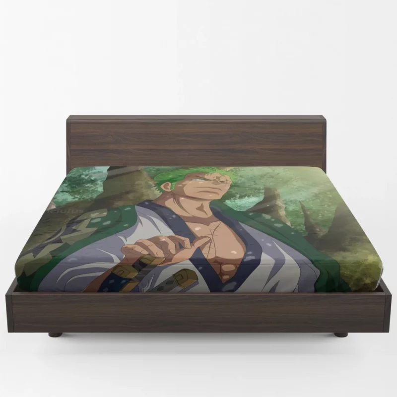 Zoro Blades of Strength Anime Fitted Sheet 1