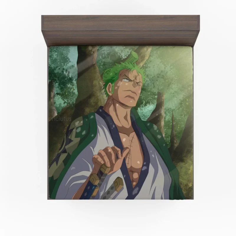 Zoro Blades of Strength Anime Fitted Sheet