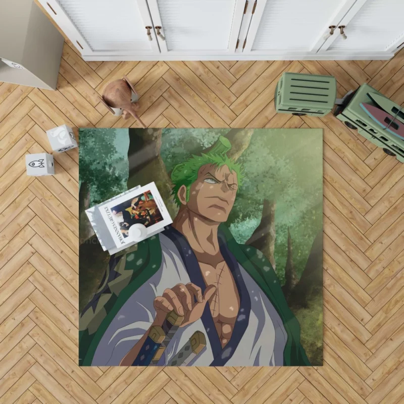 Zoro Blades of Strength Anime Rug