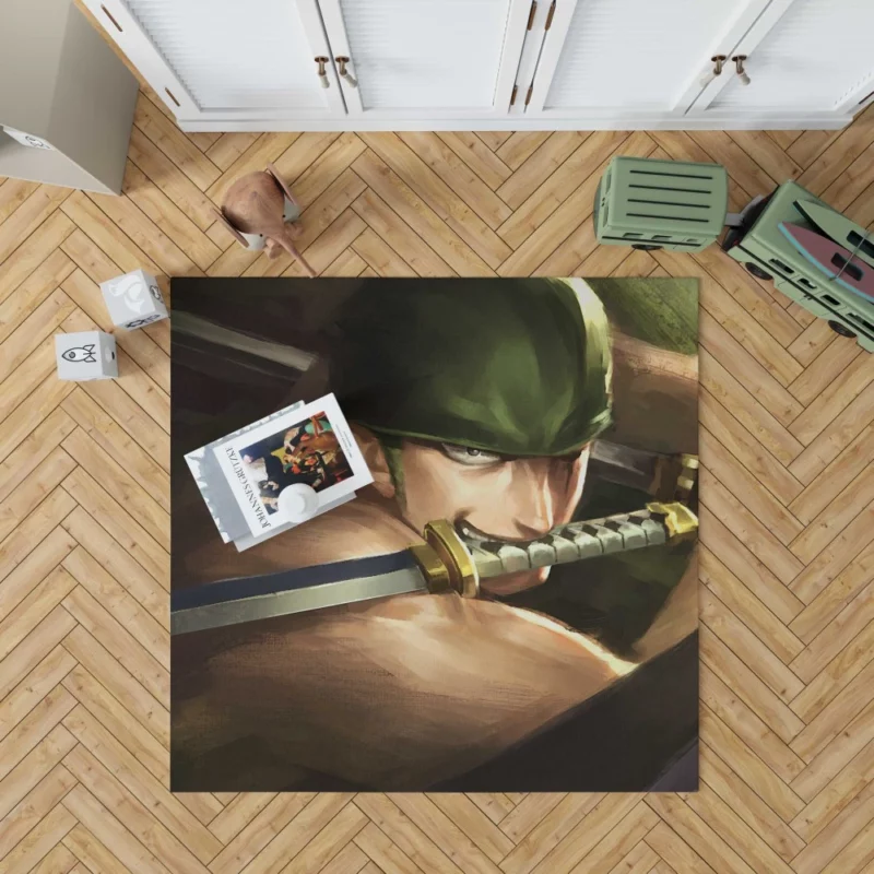 Zoro Determination Pirate Saga Anime Rug