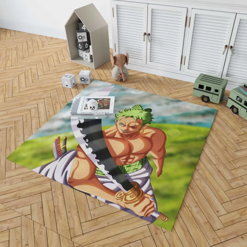 Zoro Epic Battles Swordmaster Tale Anime Rug 1