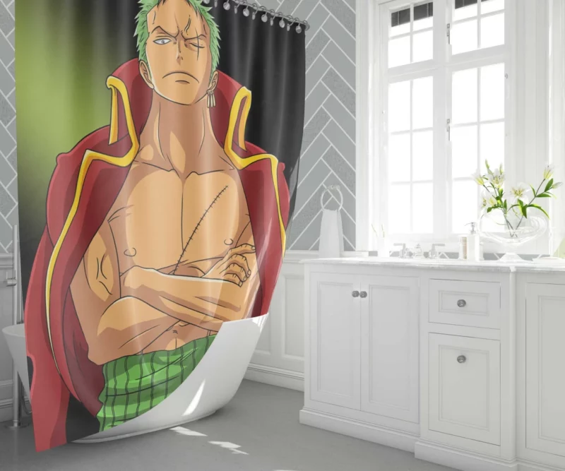 Zoro Journey Pirate Chronicle Anime Shower Curtain 1