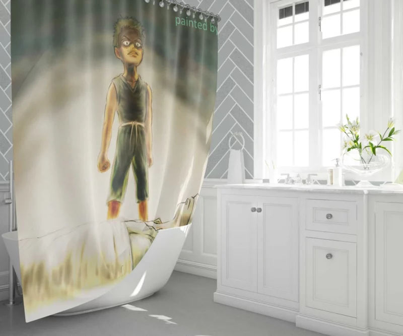 Zoro Promise Swordmaster Legacy Anime Shower Curtain 1