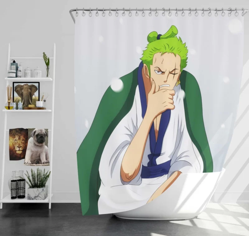 Zoro Three-Sword Style Anime Shower Curtain