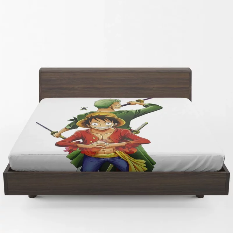 Zoro and Luffy Pirate Duo Anime Fitted Sheet 1