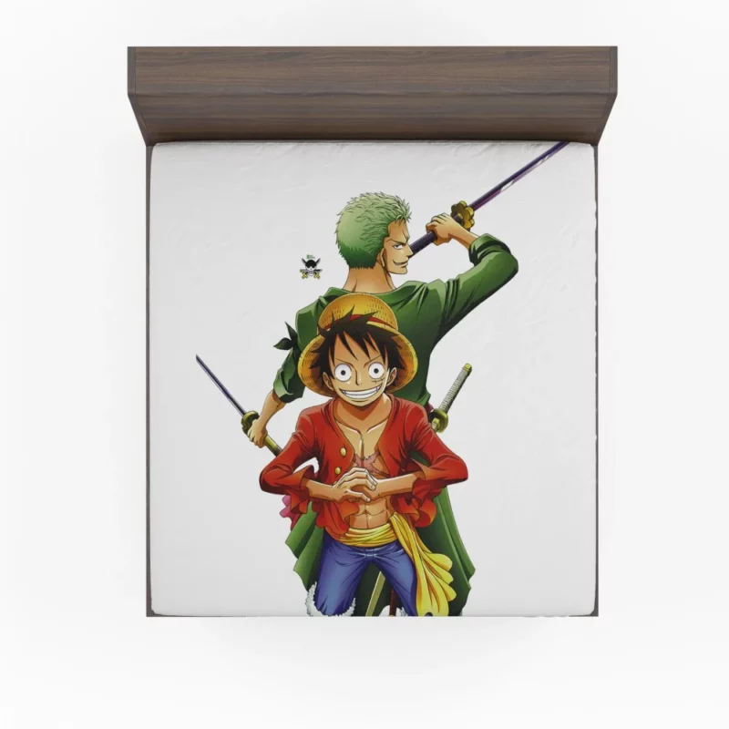 Zoro and Luffy Pirate Duo Anime Fitted Sheet