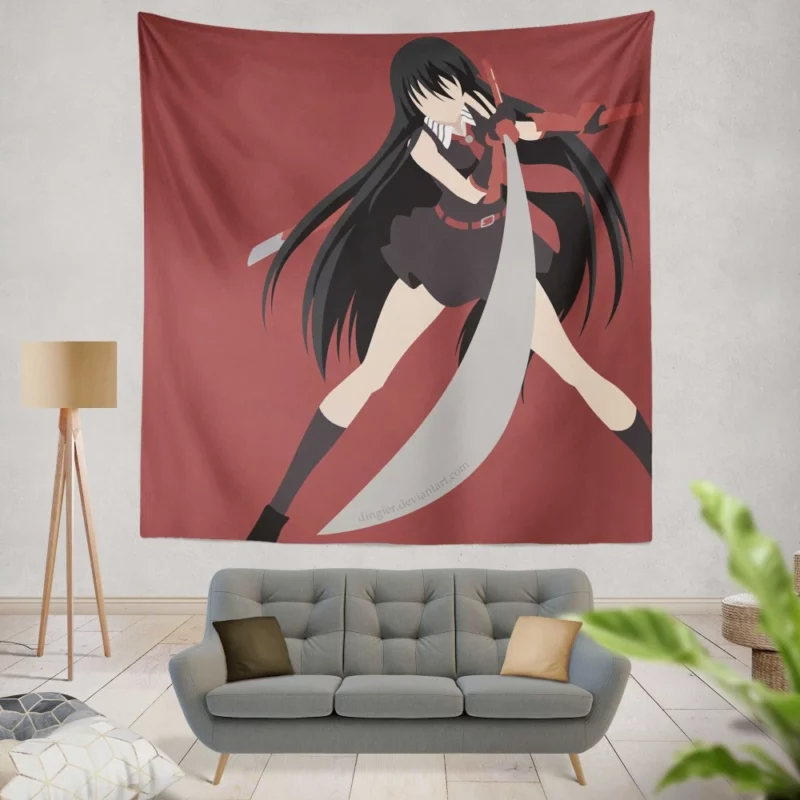 Akame Bloodstained Blade of Akame ga Kill! Anime Wall Tapestry