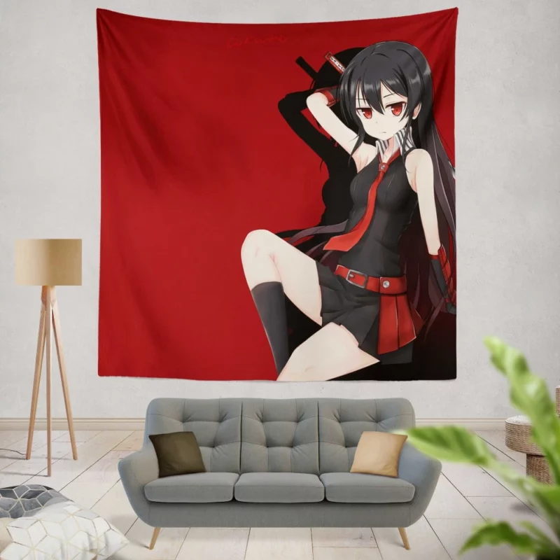 Akame Lethal Warrior in Akame ga Kill! Anime Wall Tapestry