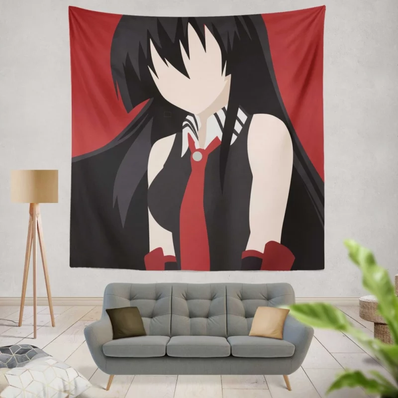 Akame Masked Swordswoman in Akame ga Kill! Anime Wall Tapestry