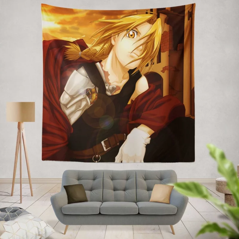 Alchemical Alliances Edward Roy Riza Anime Wall Tapestry