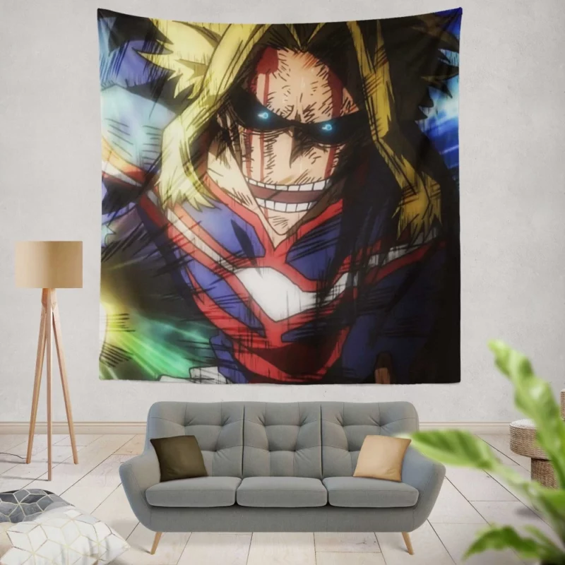 All Might Beacon of Justice Anime Wall Tapestry